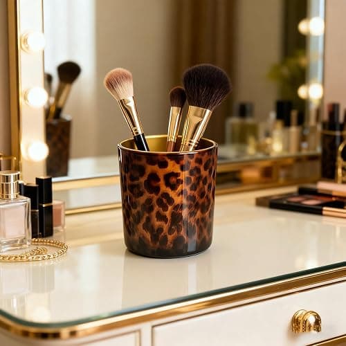 cachiv Votive Candle Holder Leopard Print Glass Tea Lights Candle Holder for Floating Candles Wedding Table Centerpiece Holiday Home Decor thumbnail 5