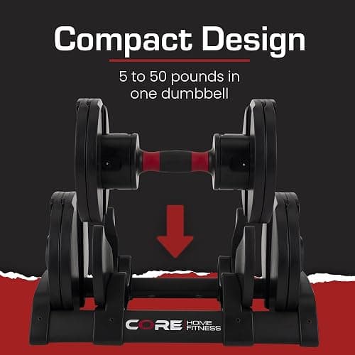Core Fitness® Adjustable Dumbbell Weight Set by Affordable Dumbbells thumbnail 5