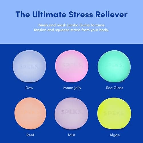Speks Jumbo Gump Stress Balls | Ultra Soft Squishy Fidget Toy for Adults & Teens | Stress Relief & Desk Toy | Dew thumbnail 6