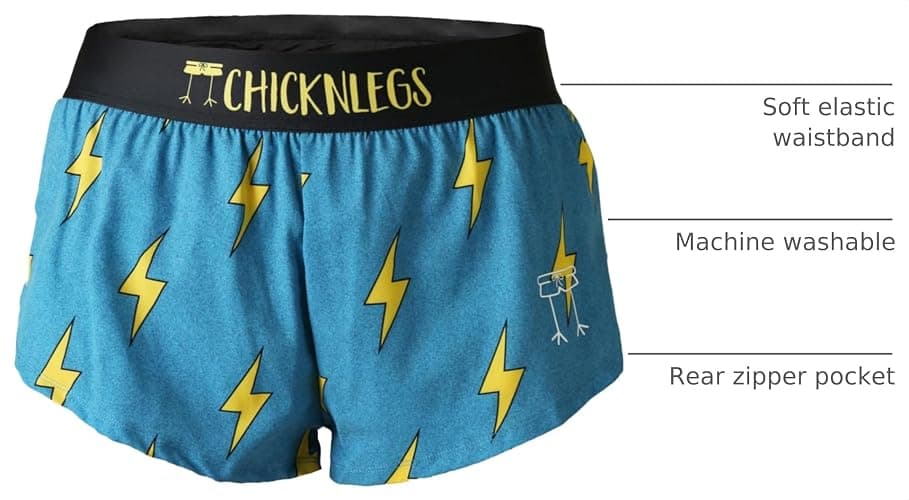 ChicknLegs Women's 1.5" Split Running Shorts thumbnail 4