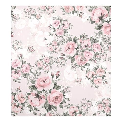 Floral Pink Roses Bouquets Dishwasher Magnet Cover Sticker Magnetic Refrigerator Panel Front Door Fridge Microwave Decal Decorative Vinyl - Floral Roses - 23 X 26 in - Image 1