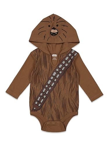STAR WARS Baby 3 Pack Hooded Cosplay Bodysuits Newborn to Infant Sizes (Newborn - 24 Months) thumbnail 4