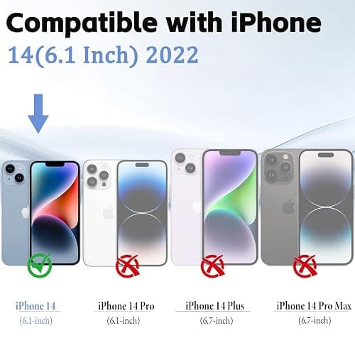 SenRiCase for iPhone 13/14 Case Cute Polka Dot Phone Case Compatible with MagSafe, Dual-Layer Shock Protection (Hard PC + Silicone) - Aesthetic Protective Phone Cover for Women Girls, Navy thumbnail 6