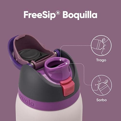Owala FreeSip Insulated Stainless Steel Water Bottle with Straw for Sports, Travel, and School BPA-Free Sports Water Bottle, 32 oz, Dreamy Field thumbnail 5