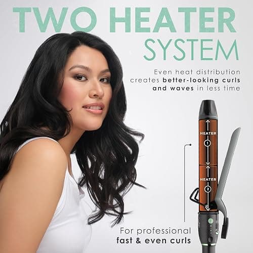 MINT Extra Long Curling Iron 1.25 Inch for Easy Long-Lasting Curls | Professional Hair Curler/Waver for Beach Waves, Curls and Volume | Ionic Ceramic Tourmaline Barrel | Auto Shut Off Dual Voltage thumbnail 7