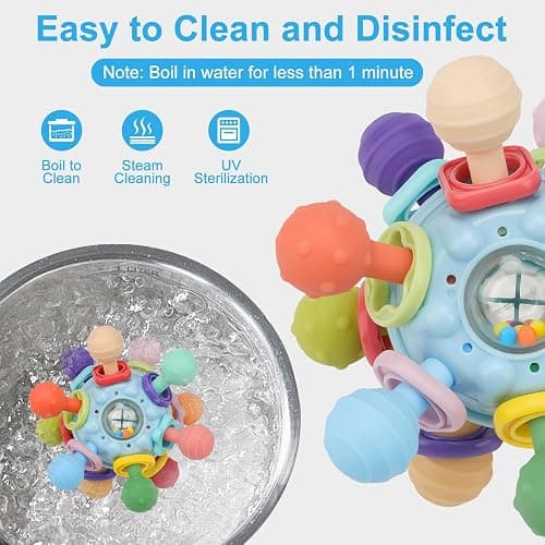 Baby Montessori Sensory Toys for 0-6 6-12 Months, Baby Teether Teething Toys for Babies 0 3 6 9 12 18 Months, Newborn Infant Learning Developmental Toys Gifts for 1 2 Year Old Boys Girls thumbnail 6