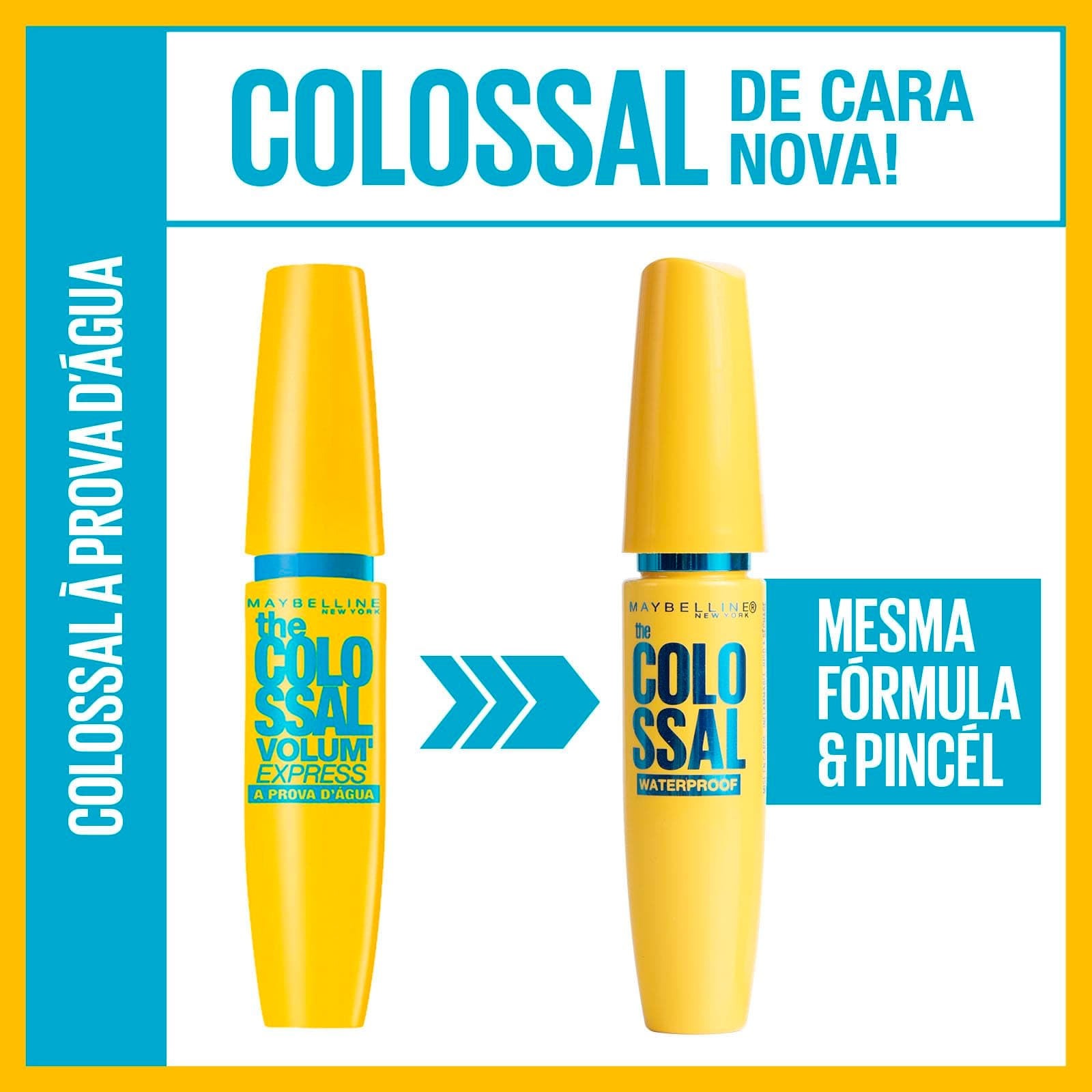 Maybelline NY The Colossal Volum' Express, Máscara de Cílios À Prova d'Água, 9x mais Volume por até 24h, Fórmula de Colágeno e Definição Intensa, Não Empelota, Cor Preto, 8ml thumbnail 6