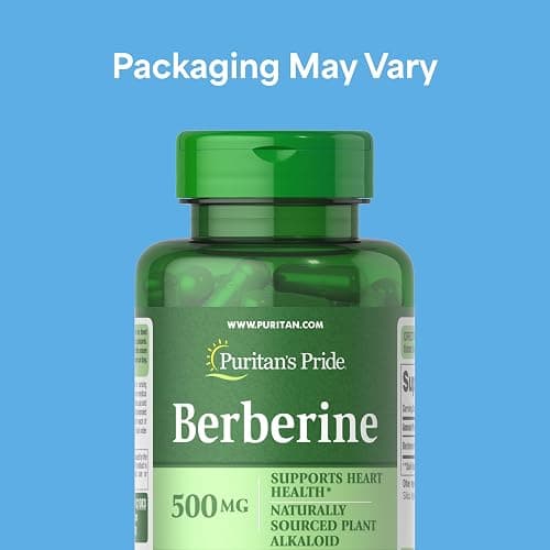Puritan's Pride Berberine 500 mg, Dietary Supplement Support for Heart Health, Weight Loss, Support Blood Sugar and Cholesterol, 1 Month Supply, 60 Capsules thumbnail 3