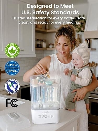 Grownsy Space Saving Baby Bottle Sterilizer and Dryer with Travel Set thumbnail 6