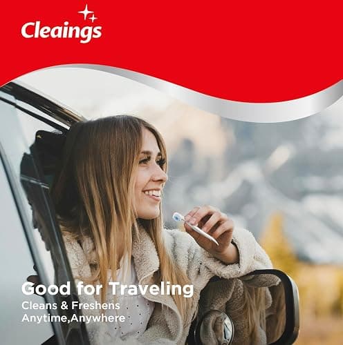 cleaings® Disposable Toothbrushes with Toothpaste Mini Travel Oral Care, 4-in-1 (Mini Brushes+Toothpaste+Tongue Scraper+Pick) Portable for Work,Camping Essentials(Intense Mint), 24 Count (Pack of 1) - Intense Mint thumbnail 3