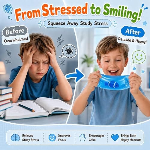 Stress Cube Squishy Toys, Glow-in-The-Dark Clownfish Inside, Squishys Sensory Toy to Stress and Anxiety Relief, Squeeze Fidgets for Autism Adults Party Favors, Halloween, Christmas, Travel Gift thumbnail 4