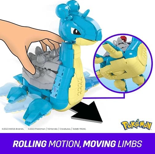 MEGA Pokémon Building Toys Set Lapras with 527 Pieces, Articulated and Poseable with Motion, 6 Inches Tall, for Kids thumbnail 5