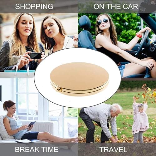 MIHAGUTY Magnifying Compact Mirror for Purses with 2 x 1x Magnification, Folding Mini Pocket Double Sided Travel Makeup Mirror,Perfect for Purse, Pocket Mirror for Gift thumbnail 6
