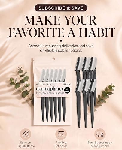 Kitsch Dermaplane Razor for Women Face – Black, 6 pcs | Face Razors for Women & Men, Eyebrow Razor & Face Shaver – Exfoliating Facial Razor & Dermaplaner as Tool for Smoother Skin thumbnail 9