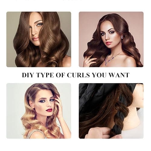 Heatless Curls Headband Adjustable Heatless Hair Curler, Removable Claw Design No Heat Curling Rod Headband Lazy Hair Curler for Long Hair, DIY Hair Rollers Styling Tool for Women Girls Curls Wave thumbnail 2