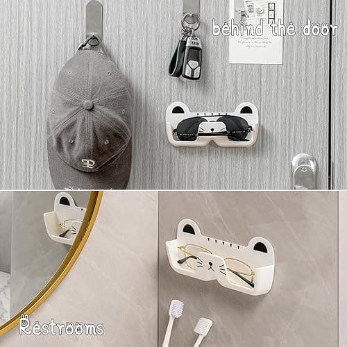 Suuwwn Brillenablage Wand, 4 Stück Brillenhalter Wand, Wand Brillenaufbewahrung, Sonnenbrillen Aufbewahrung Organizer Wandmontage zum Brille Sonnenbrillen thumbnail 8