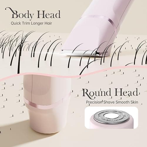 Risina Bikini Trimmer for Women - Painless Electric Razors for Silk Skin,Cordless Body Shaver with Ceramic Blade, Replaceable Lady Razor, IPX7 Waterproof & Easy Cleaning, Birthday Gifts for Women thumbnail 3