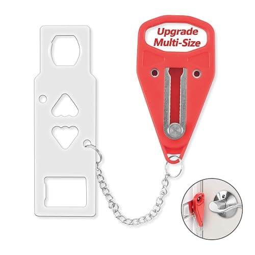 AceMining Portable Door Lock Home Security Door Lock Travel Lockdown Locks for Additional Safety and Privacy Perfect for Traveling Hotel Home Apartment College - Image 1