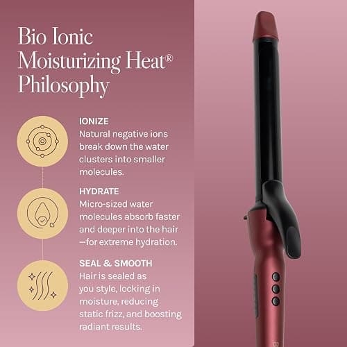 Bio Ionic Long Barrel Styler,Curling Iron with Moisture Heat Technology & NanoIonic MX, Verstatile Curling Wand thumbnail 7