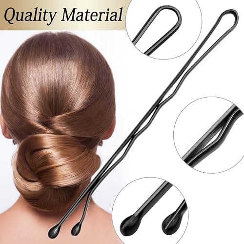 KANPRINCESS 100PCS 2Inches Hair Pins Kit Secure Hold Bobby Pins Clips for Women Girls and Hairdressing Salon With Clear Storage Box(Black) thumbnail 6