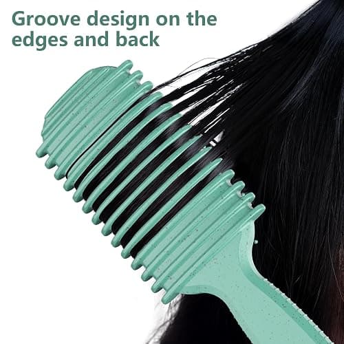 Curl Defining Brush, Curly Hair Brush, Slick Back Hair Brush, For Combing and Shaping Curls in All Hairstyles to Reduce Pulling (Green) thumbnail 7