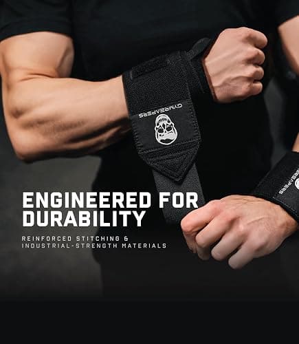 Gymreapers Weightlifting Wrist Wraps (IPF Approved) 18" Professional Quality Wrist Support with Heavy Duty Thumb Loop - Best Wrap for Powerlifting Competition, Strength Training, Bodybuilding thumbnail 3