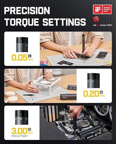 Fanttik E1 Max Electric Screwdriver, Mini Precision Screwdriver Set, 50 Magnetic Bits, Magnetic Storage, 5/32‘’Hex, Repair Tool Kit for Electronics Phone Camera Laptop Watch (Grey) thumbnail 2