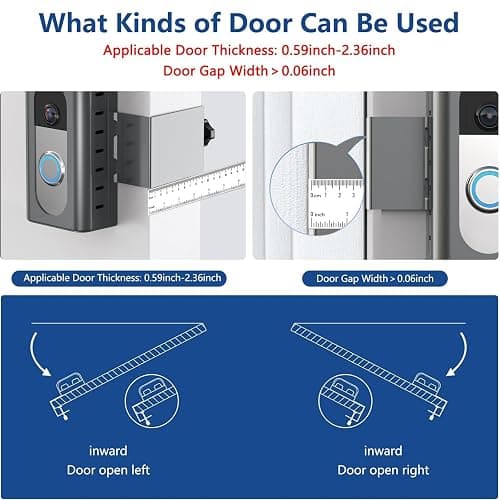 KIMILAR Anti-Theft Video Doorbell Mount Compatible with Most Wireless Video Doorbell, Adjustable Mounting Bracket Accessories for Houses, Apartments, Businesses thumbnail 3