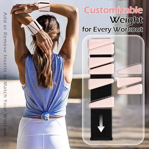 INDEPANDIA Wrist Ankle Weights for Women & Men, 2lbs/4lbs Adjustable Weighted Bangles to Boost Calorie Burn & Strength, Arm & Leg Weights for Pilates, Yoga, Walking, Barre, Gym & Home Workout thumbnail 6