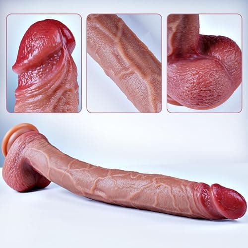 42cm Extra Long Dildo, Realistic Giant Anal Dildo, Soft Dual-Density Silicone Dildo, Huge Dildo, Powerful Suction Cup, XXL Large Dildo, Thick G-Spot Dildo Sex Toy, Suitable for Women/Men/Couples thumbnail 2