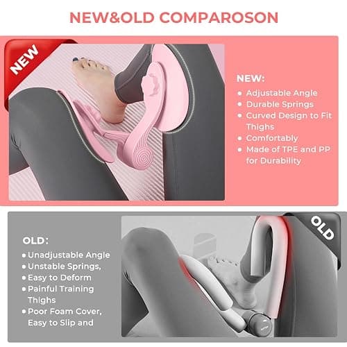 homimanor Thigh Master Thigh Exerciser, Hip & Inner Thigh Exercise Equipment, Pelvic Floor Muscle Trainer with Figure 8 Resistance Band for Arm Leg, Thigh Toner Kegel Exercise Products for Women thumbnail 6