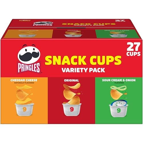 Pringles Potato Crisps Chips, Lunch Snacks, Snack Cups, Variety Pack, 19.3oz Box (27 Cups) - Image 1