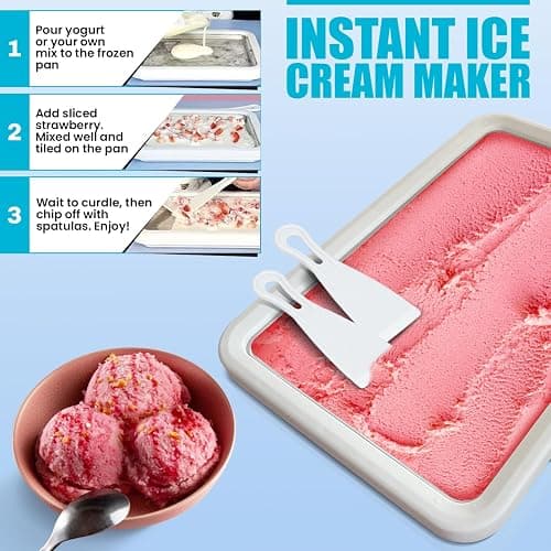 Extra Large Rolled Ice Cream Maker (14"x10") - Make Instant IceCream w/the Family - Manual Roll Your Own IceCream - Roll Ice Cream Tray thumbnail 7