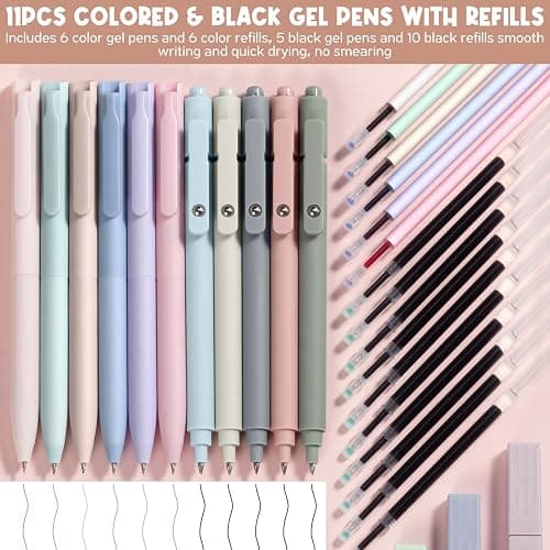65PCS Aesthetic School Supplies with Cute Pencil Case, Pastel Highlighters Gel Pens Mechanical Pencils Set 0.5 0.7 & 2.0mm, Office Back to School Supplies College Essentials Kit Student Stationary Set thumbnail 6