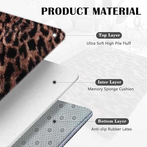 Fluffy Leopard Rug thumbnail 4