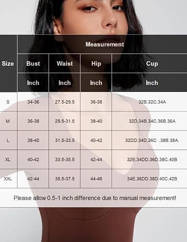 Avidlove Bodysuit for Women Long Sleeve Double Lined Tank Top V Neck Bodysuit Tummy Control Shapewear thumbnail 5