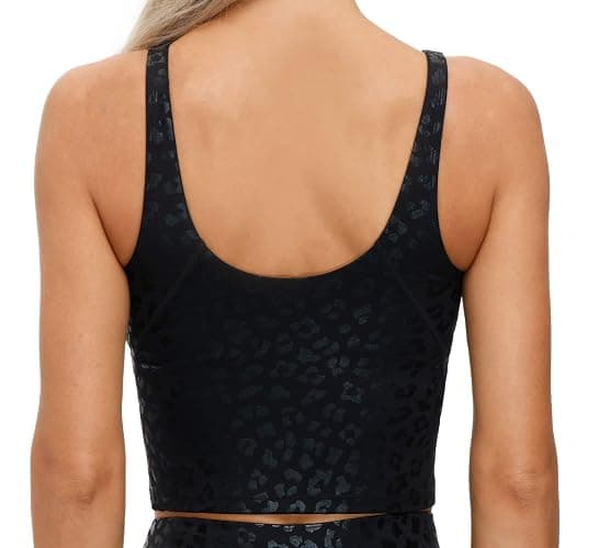 THE GYM PEOPLE Womens' Sports Bra Longline Wirefree Padded with Medium Support thumbnail 5