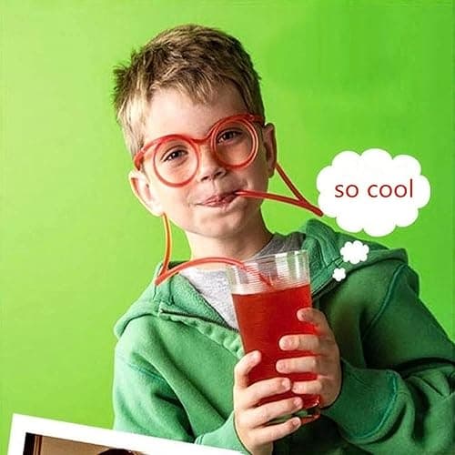 QNCIGER Straw Glasses - Funny Adults Crazy Eyeglass Straw for Birthday Parties, DIY Fun Activities, Kids Party Supplies, Game Ideas (1 Pcs, Crystal) thumbnail 6