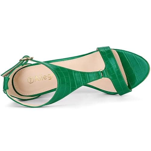 Allegra K Women's T Strap Open Toe Stiletto Heel Sandals | Party Sandals thumbnail 4