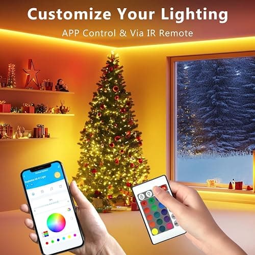 DAYBETTER LED Lights for Bedroom 132ft (2 Rolls of 65.6ft), Music Sync Color Changing Strip Lights with Remote, 24V Power Supply, Classroom Lighting, Room Decor for Teen Girls Boys Birthday Gifts thumbnail 2