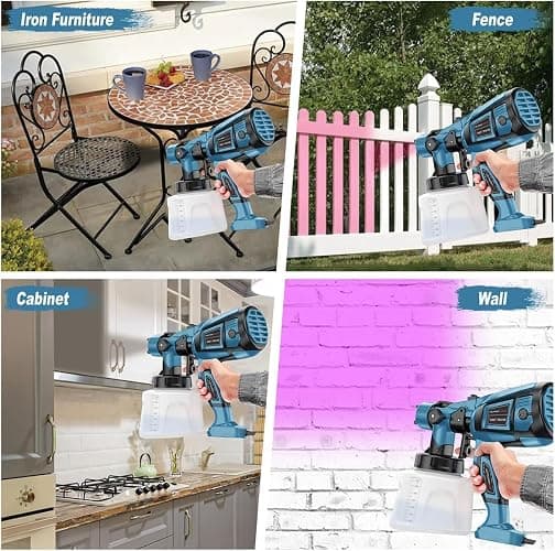 Paint Sprayer Tool 1000W High Power Electric Spray Paint Gun Easy to Clean for Furniture Cabinets House Painting thumbnail 3