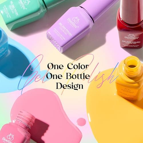 Beetles Gel Nail Polish Kit with U V Light -35 Colors Gel Polish Set 68 Pcs | One Color One Bottle Mood Mosaic Nail Kit with Top Base Coat Beauty Must Have DIY Salon Manicure Gifts for Women thumbnail 5