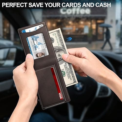 Wallet for Men Wallet with Slim Pop Up Card Holder for 12-14 Cards, RFID Blocking Bifold Minimalist Smart Wallet, Credit Card Holder with ID Window & Cash Slot, Compact Metal Card Case, Gifts for Men thumbnail 3