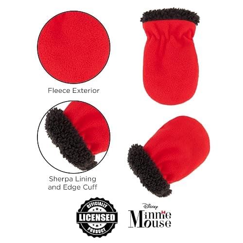 Disney Girls Toddler Winter Hat and Mittens Set Ages 2-4 Or Minnie Mouse Hat and Kids Gloves Set for Ages 4-7 thumbnail 5