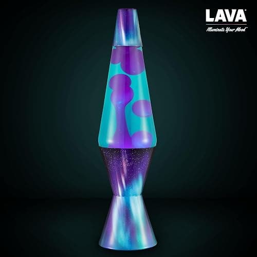 Lava Original Lamp - 14.5" Aurora Borealis - Purple Wax and Teal Liquid - Home Décor Motion Light - 2047 thumbnail 7