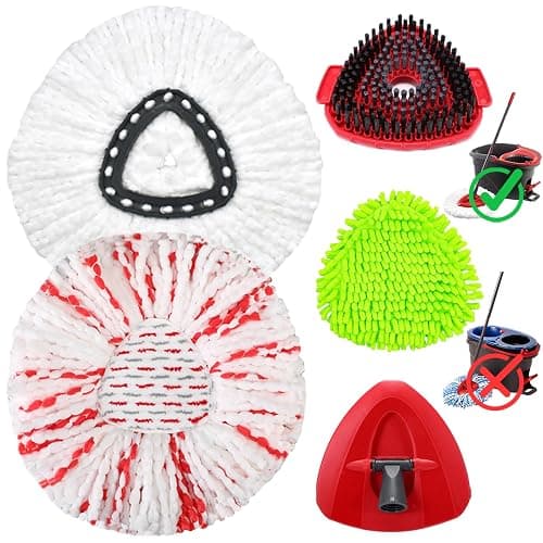 Spin Mop Head Replacement for Ocedar Easy Wring 1-Tank Mop Head for O Cedar | Spin Mop Refills, Mop Base, Scrubber Mop Head for O-Cedar, 40% More Cleaning Power, Reusable, Easy-to-Replace Mop Replace - Image 1