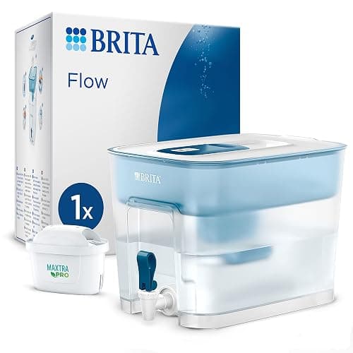 BRITA Flow XXL Water Filter Tank (8.2L) incl. 1x MAXTRA PRO Pure Performance cartridge - fridge-fitting dispenser for families and offices - now in sustainable Smart Box packaging - Image 1