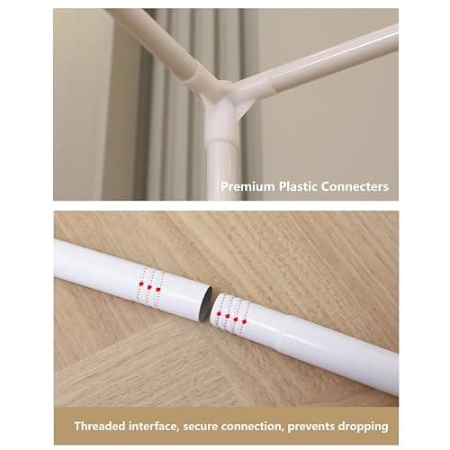 AIKASY Premium Canopy Bed Frame Posts for Twin Size Beds - Sturdy Metal Poles, Four Corner Bed Brackets - Perfect Addition to Metal and Wood Bed Frames for Bedroom Decor Upgrade (White) thumbnail 7