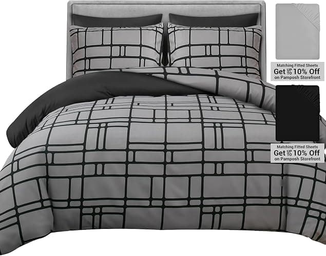 Pamposh Double Duvet Set Premium Brushed Microfiber Duvet Cover Double Ultrasoft Hypoallergenic Duvet Double Cover Set Non Iron Luxury Bedding Sets With Zipper Closure thumbnail 3