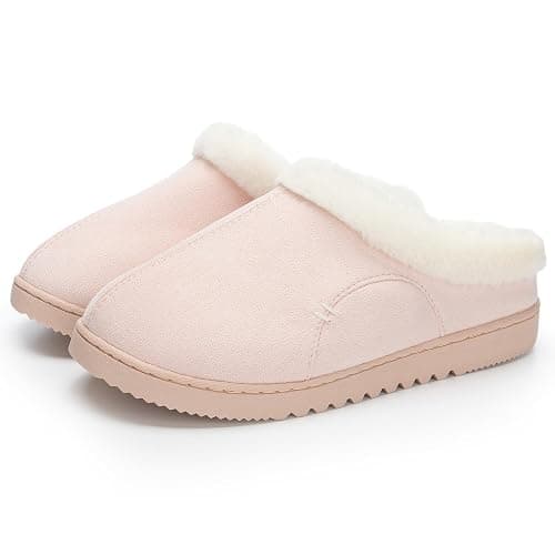 NineCiFun Women's Suede Memory Foam Slippers Plush Faux Fur Lining House Shoes with Non-Slip Sole for Indoor Outdoor Comfort thumbnail 7